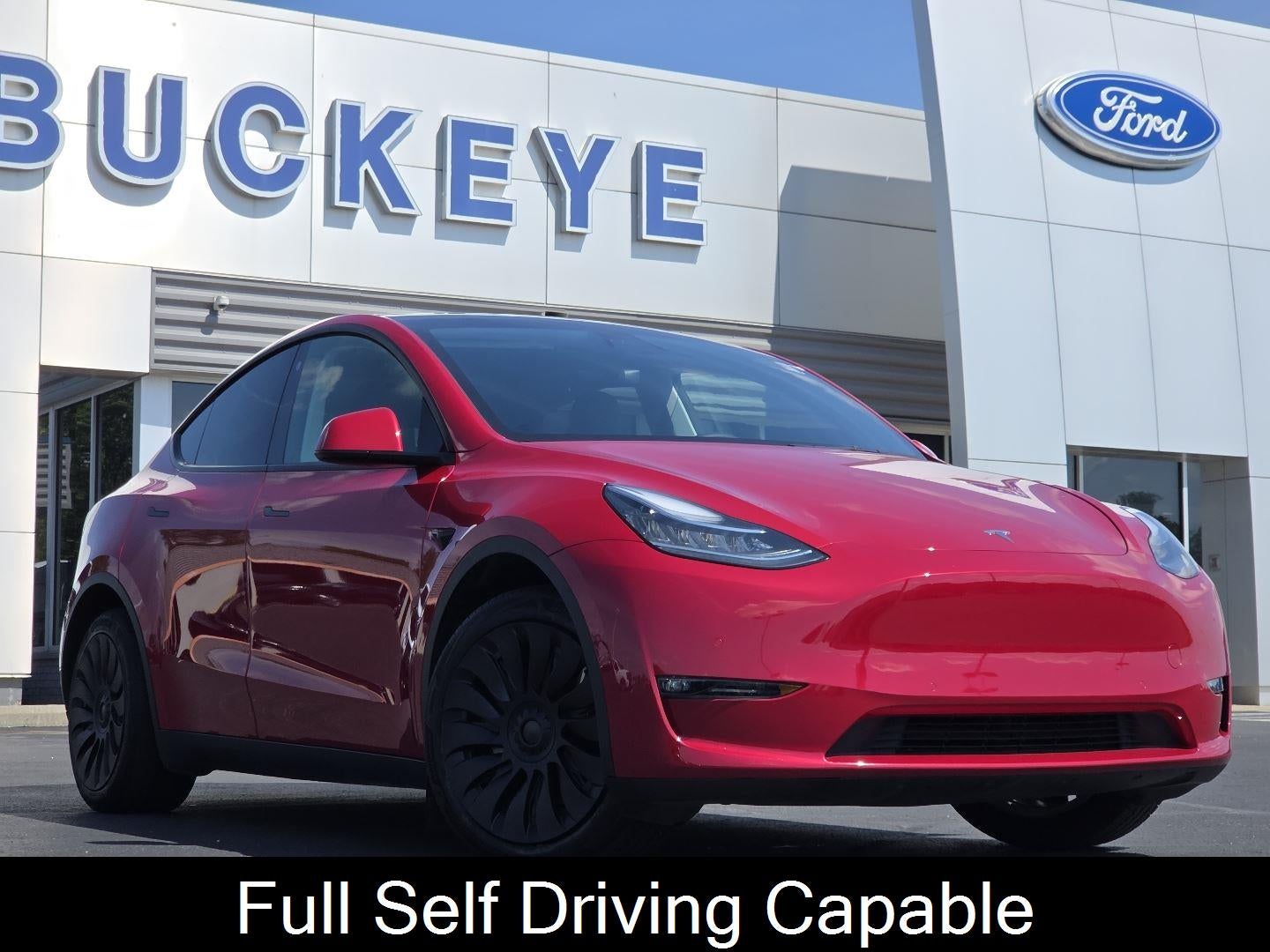 Used 2021 Tesla Model Y Long Range with VIN 5YJYGDEE7MF286981 for sale in London, OH
